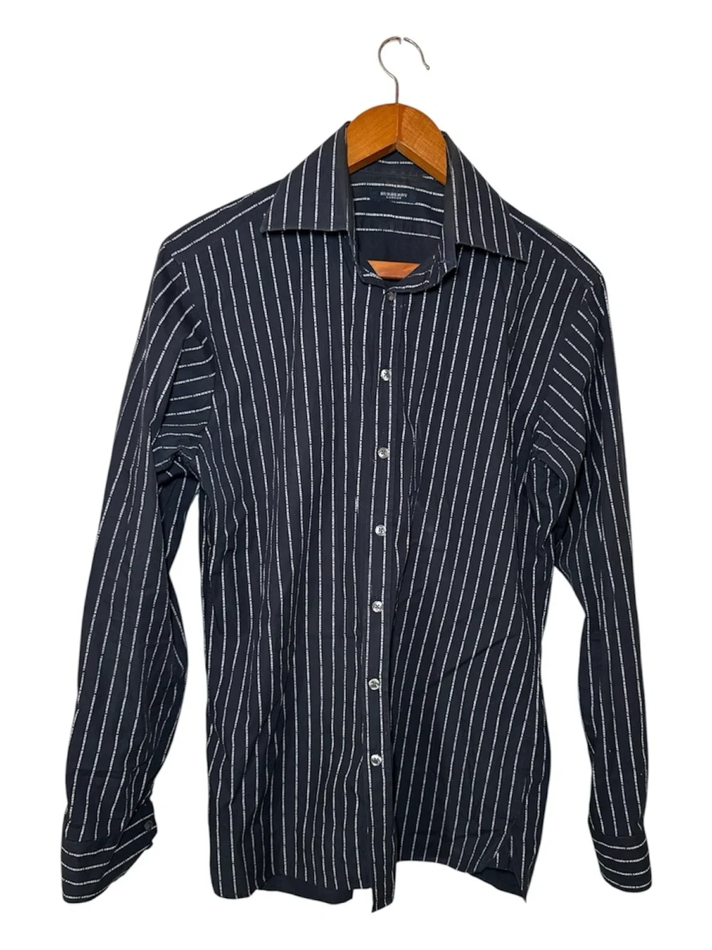 burberry black dress shirt Burberry Slim Fit Stretch Cotton Shirt , Size: XXXS
